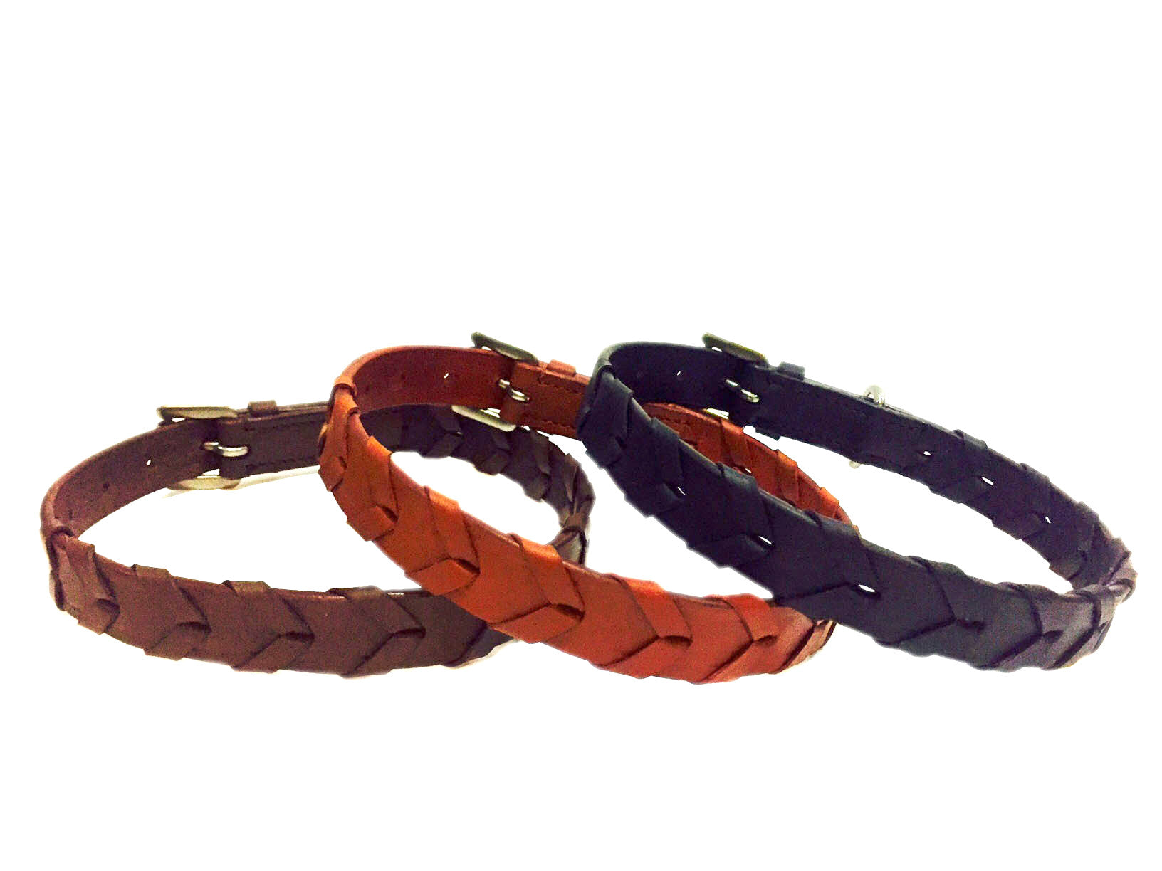 Braided Leather Dog Collars