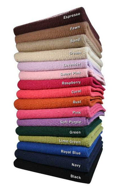 Solid Color New Zealand Wool Saddle Blankets