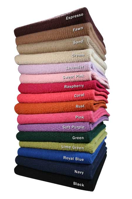 Solid Color New Zealand Wool Saddle Blankets
