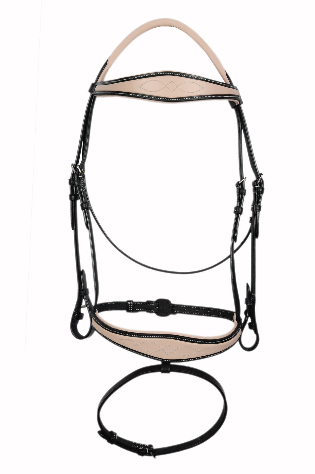 Padded Fancy Stitched Leather Jump Bridle