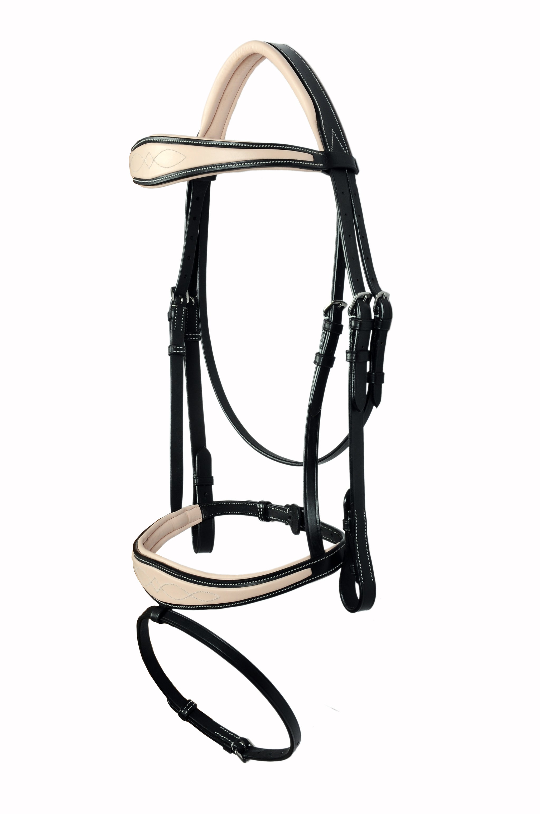 Padded Fancy Stitched Leather Jump Bridle