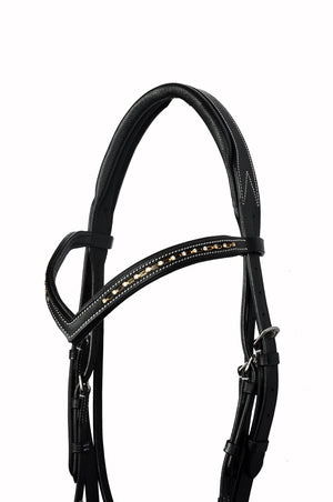 Single Row Crystal Leather Padded Bridles