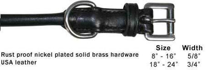 Round Rolled Fancy Leather Dog Collar