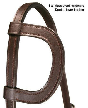 Premium double layer leather headstalls / headstall