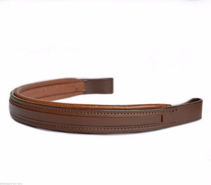 Empty Channel Leather Padded Horse Browband Custom made