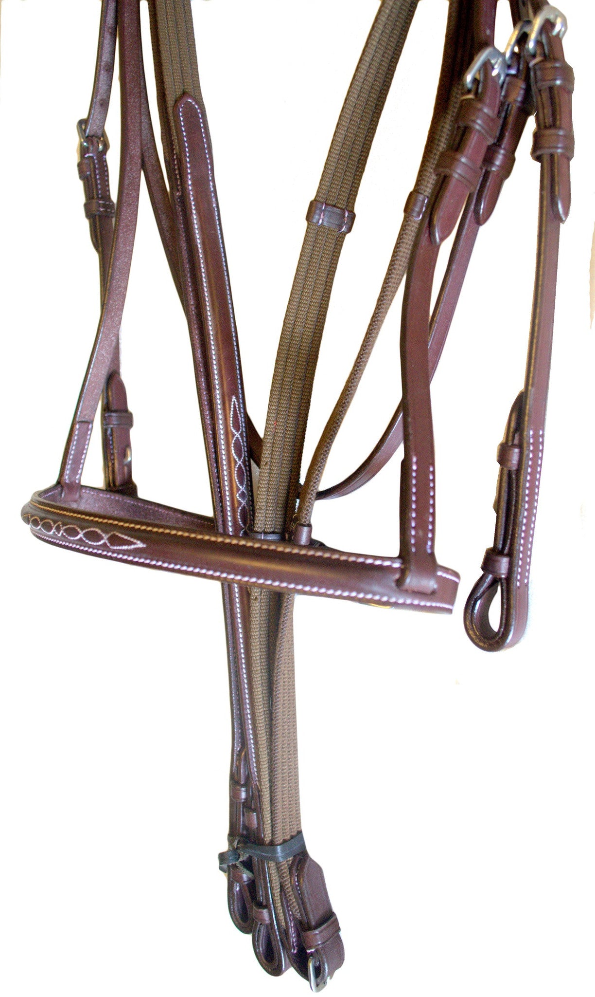 Havana Leather Fancy Stitch Oil England Bridle
