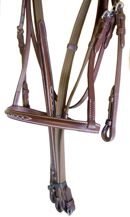 Havana Leather Fancy Stitch Oil England Bridle