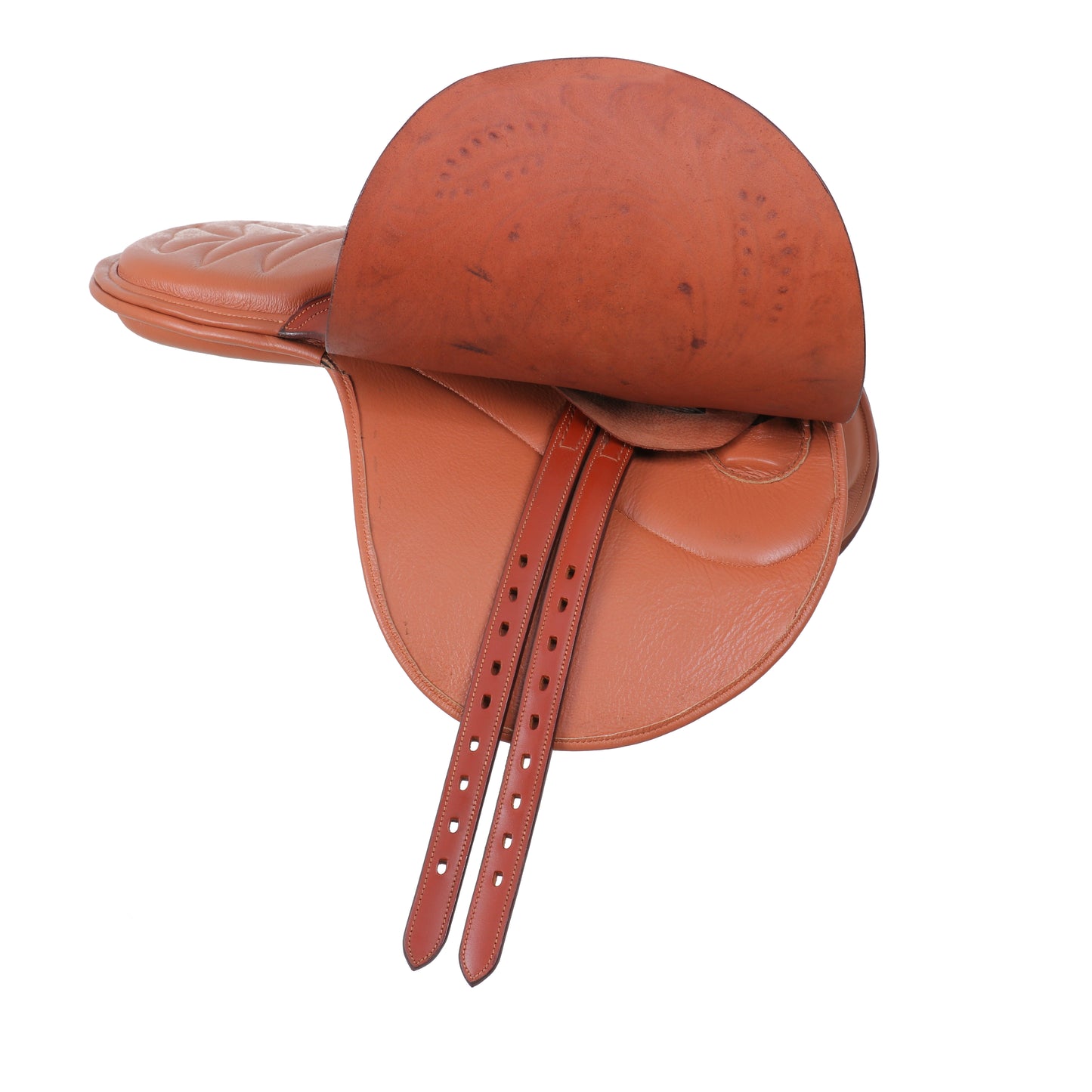 Western style English Racing Leather show saddle
