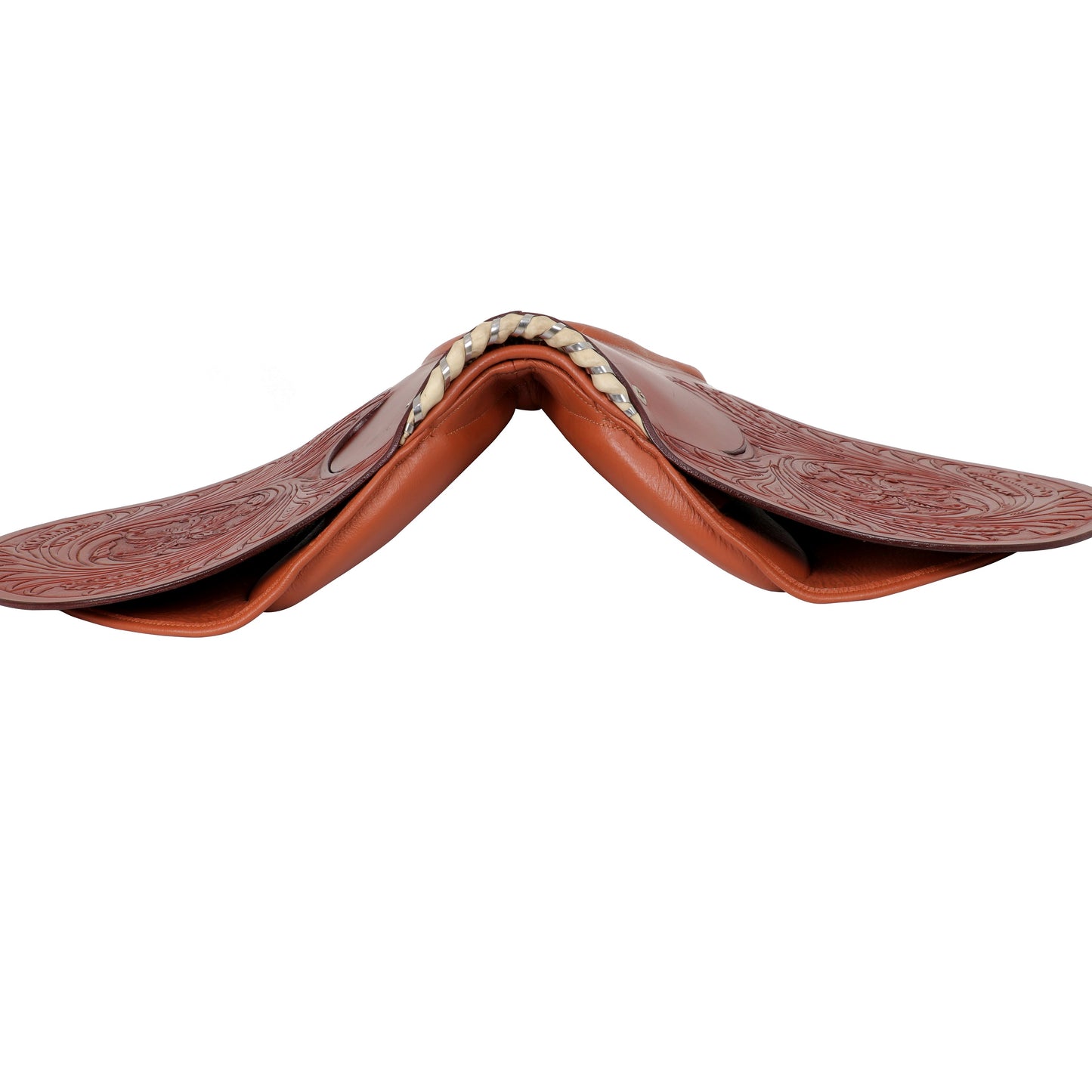Western style English Racing Leather show saddle
