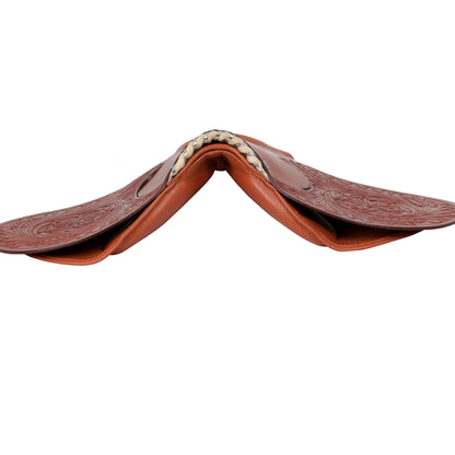 Western style English Racing Leather show saddle