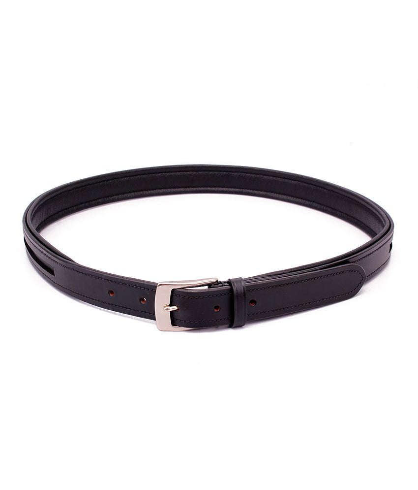 Empty Channel Leather Inlay Belts
