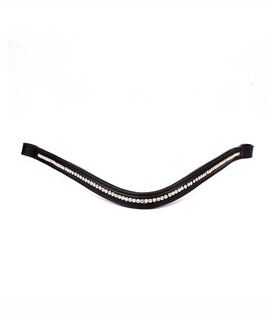 Single Row Crystal Leather Horse Browband