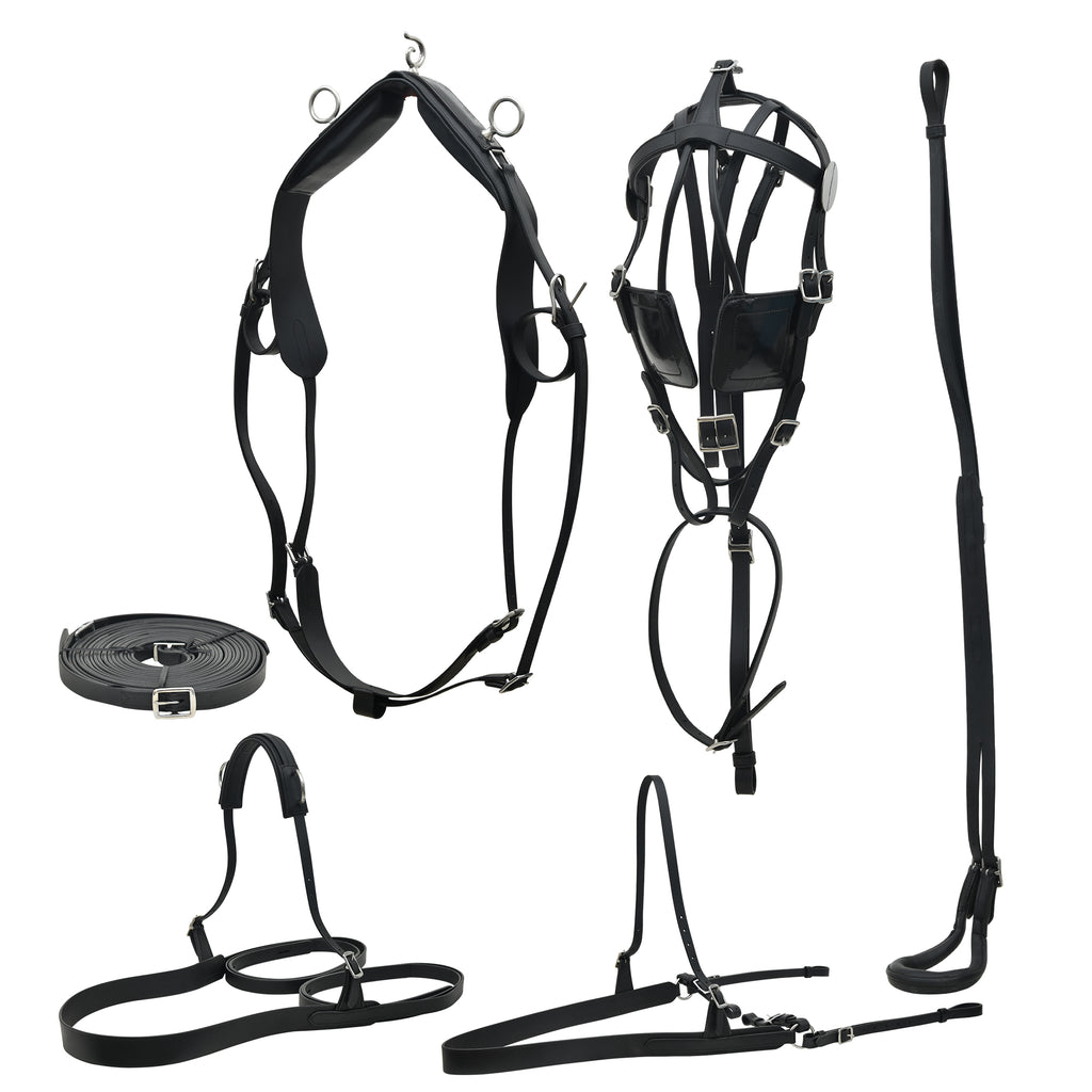 SIE Horse Driving Leather Harness Set - All sizes