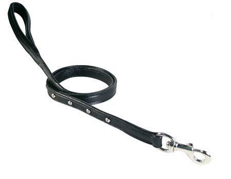 Padded Designer Dog Leash With Diamond Crystals