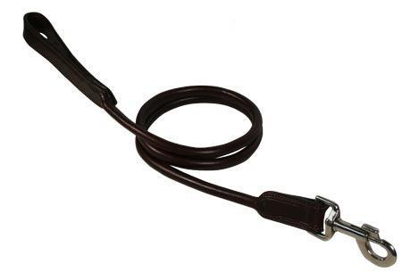 Rolled Padded Leather Dog Leash