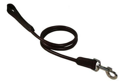 Rolled Padded Leather Dog Leash