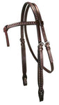 Knotted Spots Leather Horse Headstall