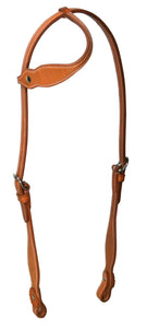 Double Layer Slip Ear Leather Horse Headstall