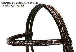 Spotted Leather Horse Headstall