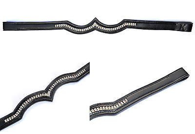 Crown Design Double Leather Browband for Bridles