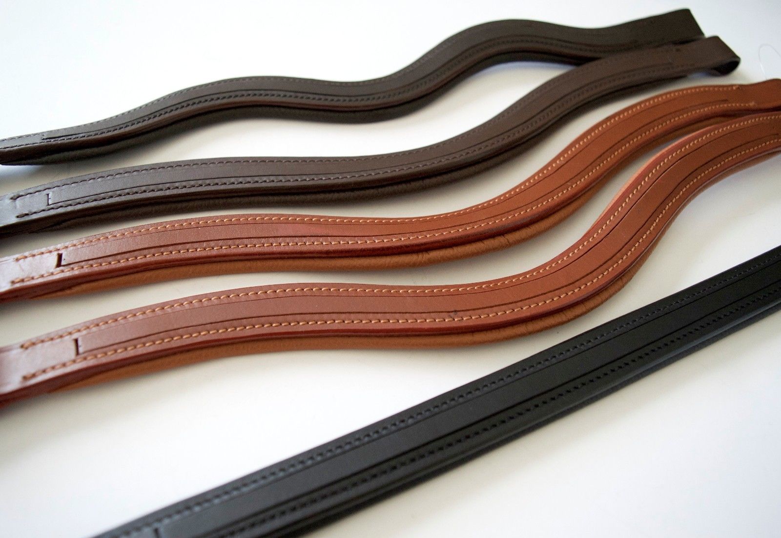 (Qty. 7) SIE - Any Shape Customized Empty Channel Leather Browbands for Bridles